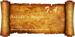 Tollár Anita névjegykártya