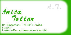 anita tollar business card